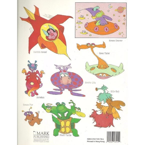 Aliens to Wear 19 Children Friendly Aliens Book of Iron On Transfers - Picture 2 of 2